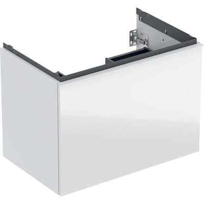 Geberit Acanto Base cabinet white high-gloss - 541mm, 740×475, 1 drawer + 1 internal