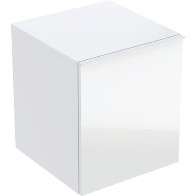 Geberit Acanto Side cabinet white high-gloss - 520mm, Lacquered high-gloss, 452mm, 475mm, white, 1 drawer + 1 internal drawer, Yes