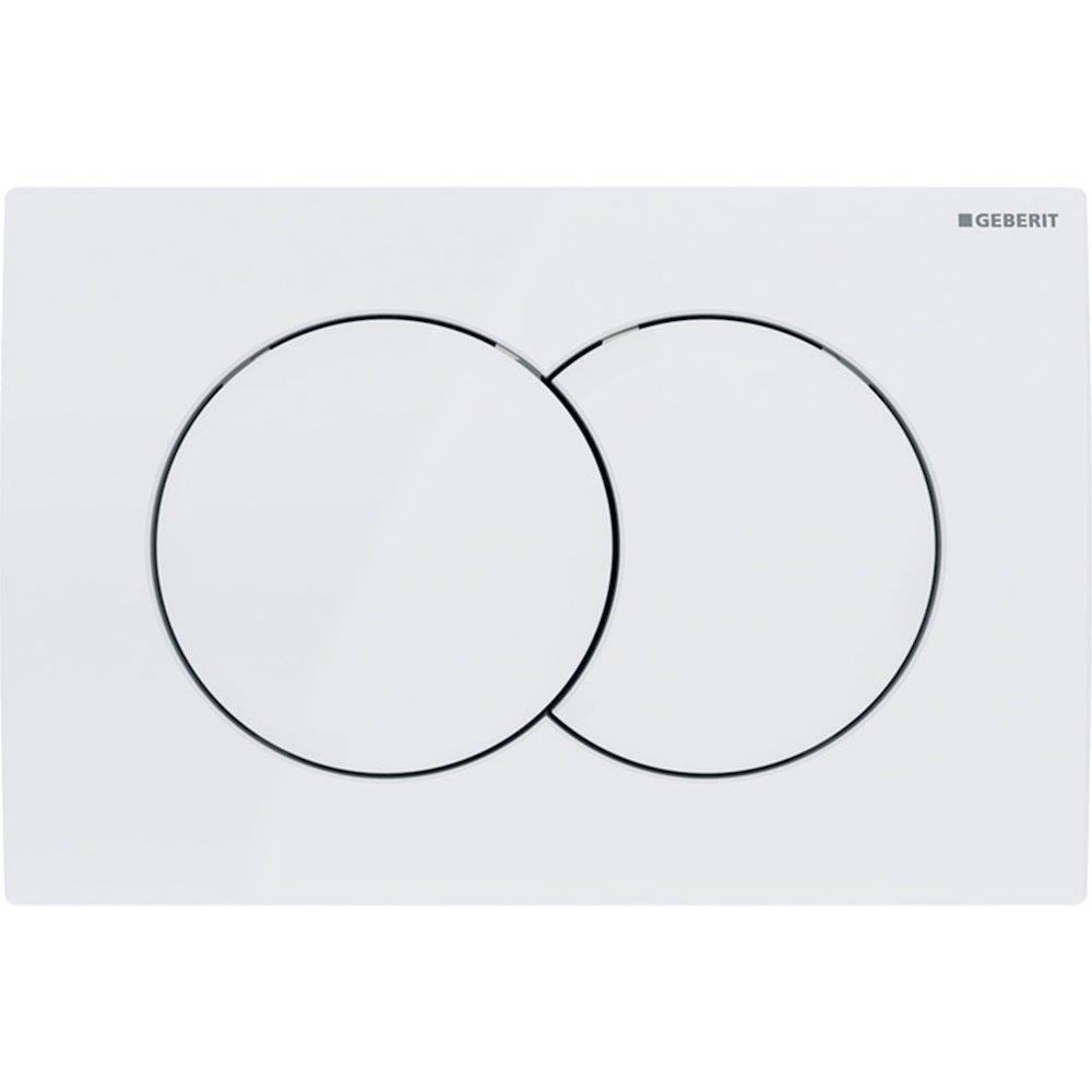 Geberit Delta 01 Operating Plate - front, white, dual-flush, mechanical