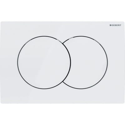 Geberit Delta 01 Operating Plate - front, white, dual-flush, mechanical