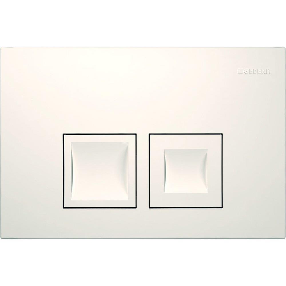 Geberit Delta 25 Operating Plate - front, white, dual-flush, mechanical