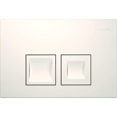 Geberit Delta 25 Operating Plate - front, white, dual-flush, mechanical