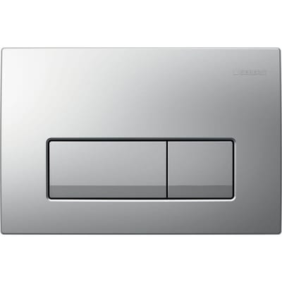 Geberit Delta 50 Operating Plate - Front, matte chrome, matte chrome, dual-flush