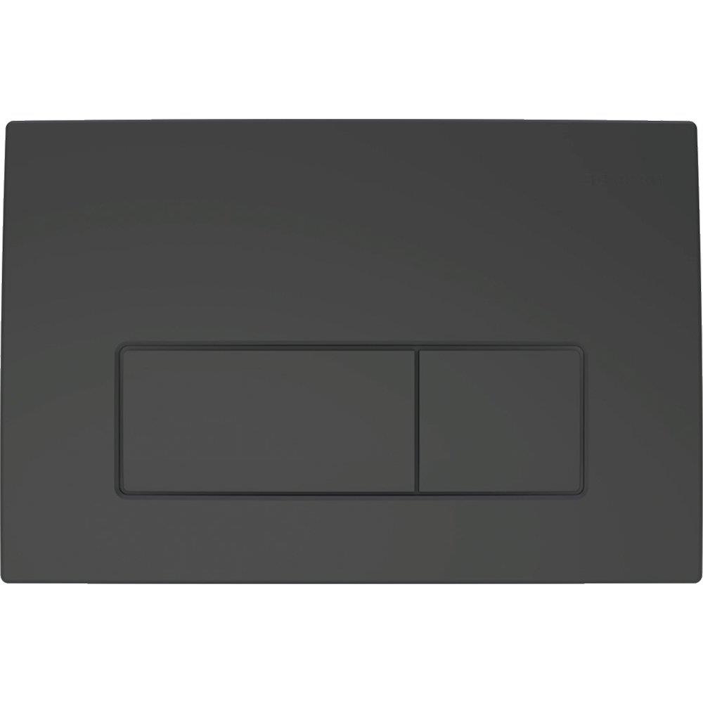 Geberit Delta 50 Operating Plate - front actuation, matte black, dual-flush, mechanical