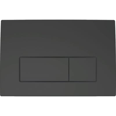Geberit Delta 50 Operating Plate - front actuation, matte black, dual-flush, mechanical