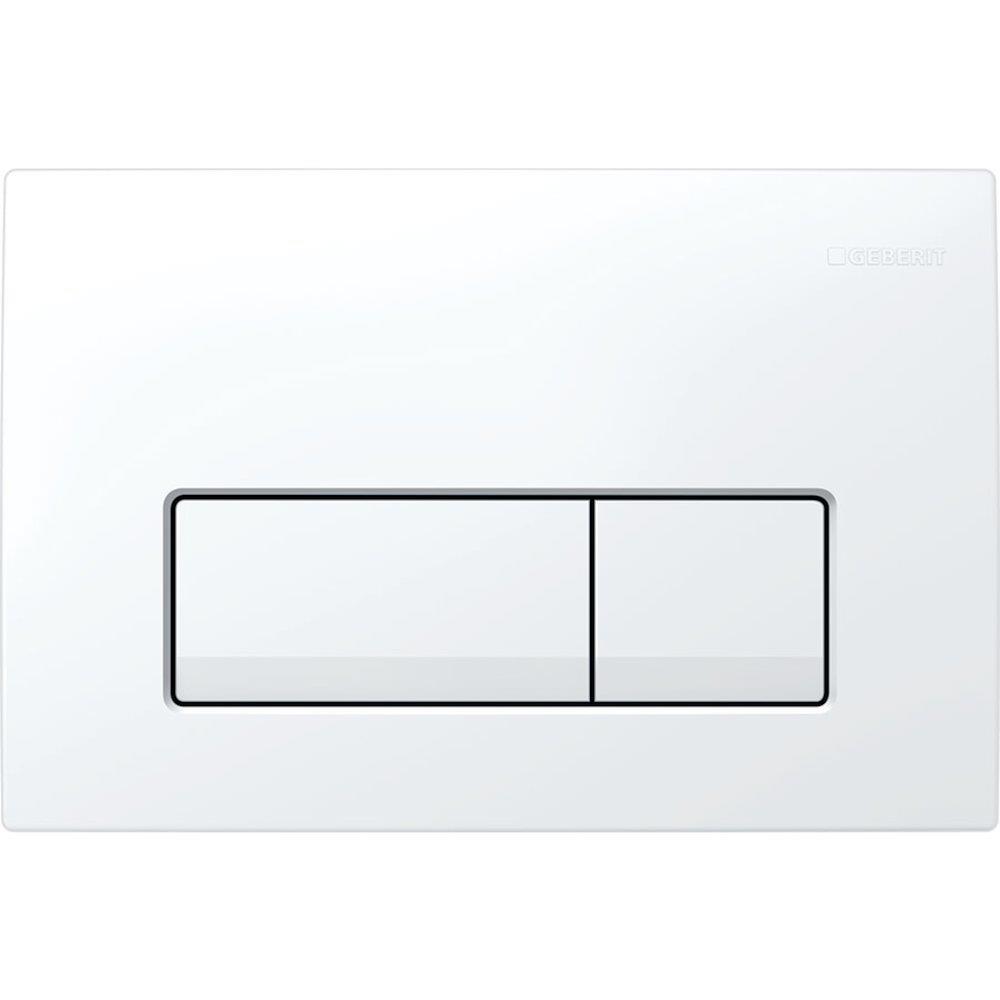 Geberit Delta 50 Dual-Flush Operating Plate, Front Actuation, White