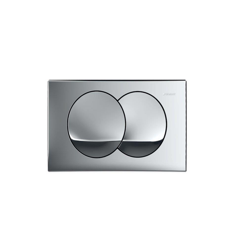 Geberit Delta Zero Dual-Flush Operating Plate, front actuation, chrome-plated