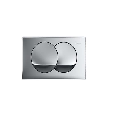 Geberit Delta Zero Dual-Flush Operating Plate, front actuation, chrome-plated