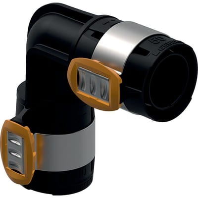 Geberit FlowFit Angle - 63mm, 63mm, 90°, 2PCS, coupling/coupling