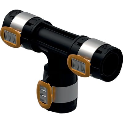 Geberit FlowFit T-Piece - 63mm, 63mm, 63mm