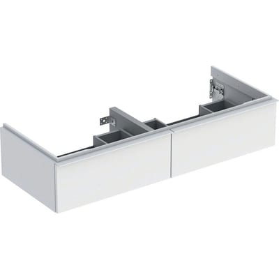 Geberit iCon Base Cabinet - 1184 x 476 x 247 mm, Lacquered Matte White, 2 Drawers