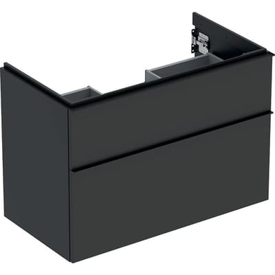 Geberit iCon base cabinet lava - 615 x 888 x 476 mm lacquered, grey, 2 drawers