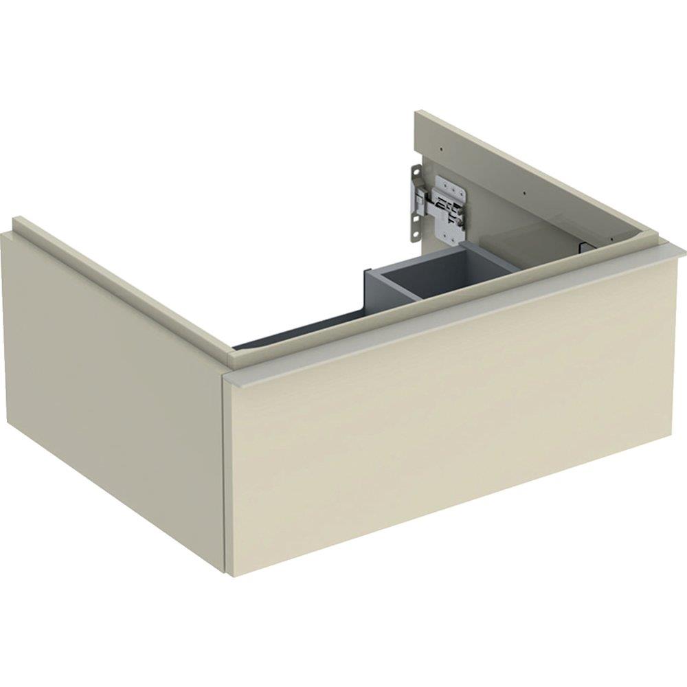 Geberit iCon Base cabinet sand-grey high-gloss - 247x592x476mm, lacquered, 1 drawer