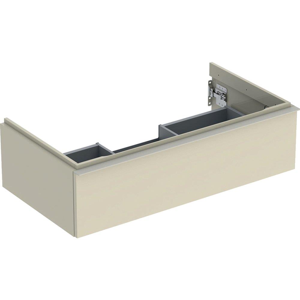 Geberit iCon Base Cabinet Sand-Grey High-Gloss - 888 mm x 476 mm, 1 Drawer