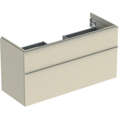 Geberit iCon Base cabinet sand-grey high gloss - 615mm, lacquered, sand-coloured, 2 drawers