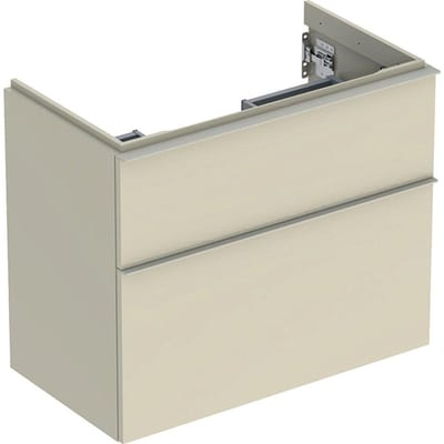 Geberit iCon Base cabinet sand-grey high-gloss compact - 615mm, lacquered, 740mm, 416mm, sand-coloured, 2 drawers, grip yes