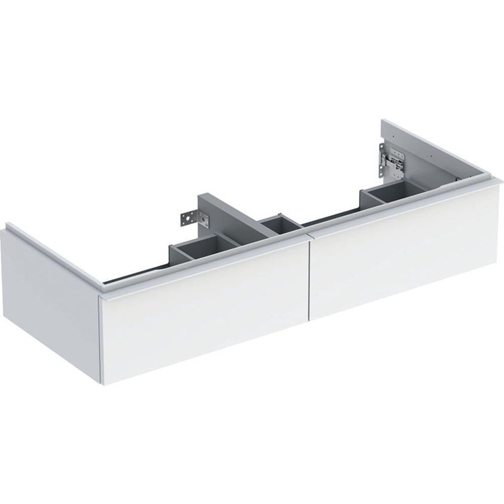 Geberit iCon Base Cabinet White High Gloss - 247mm, Lacquered, 1184x476mm, 2 Drawers
