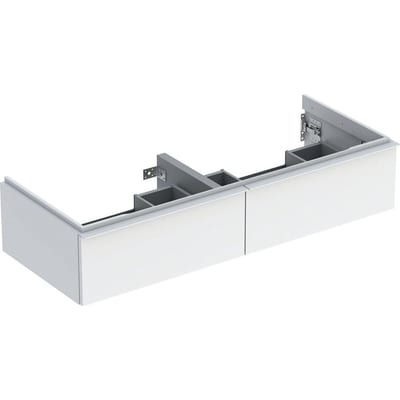 Geberit iCon Base Cabinet White High Gloss - 247mm, Lacquered, 1184x476mm, 2 Drawers
