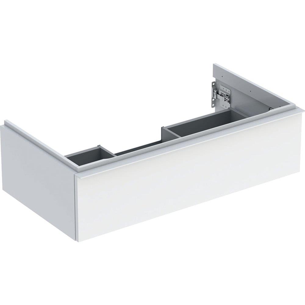 Geberit iCon Base Cabinet White High-Gloss - 247mm H, 888x476mm, Lacquered, 1 Drawer