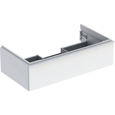 Geberit iCon Base Cabinet White High-Gloss - 247mm H, 888x476mm, Lacquered, 1 Drawer