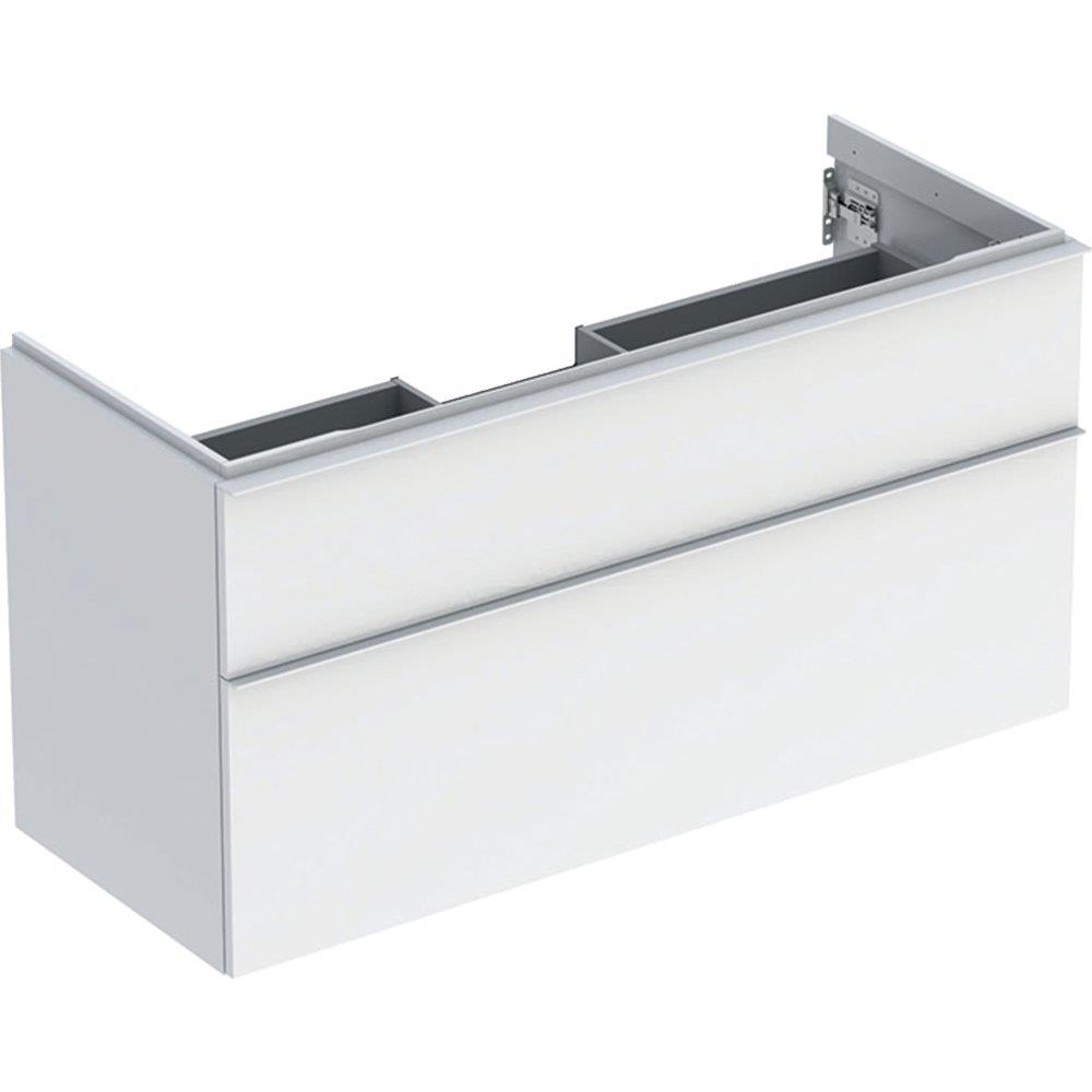 Geberit iCon base cabinet white high gloss - 615mm lacquered, 1185mm, 2 drawers, with grip