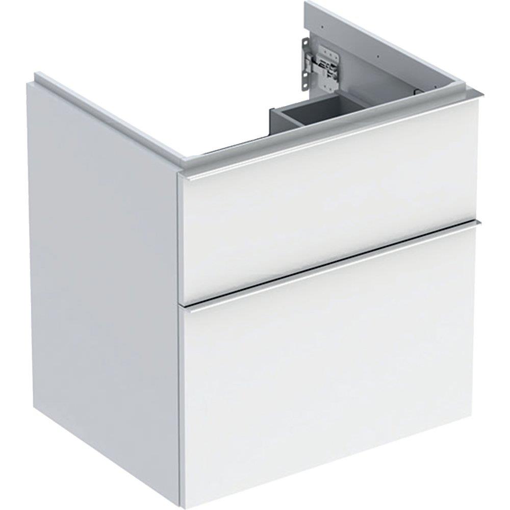Geberit iCon Base cabinet white high-gloss - 615mm lacquered, 592x476mm, 2 drawers