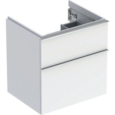 Geberit iCon Base cabinet white high-gloss - 615mm lacquered, 592x476mm, 2 drawers