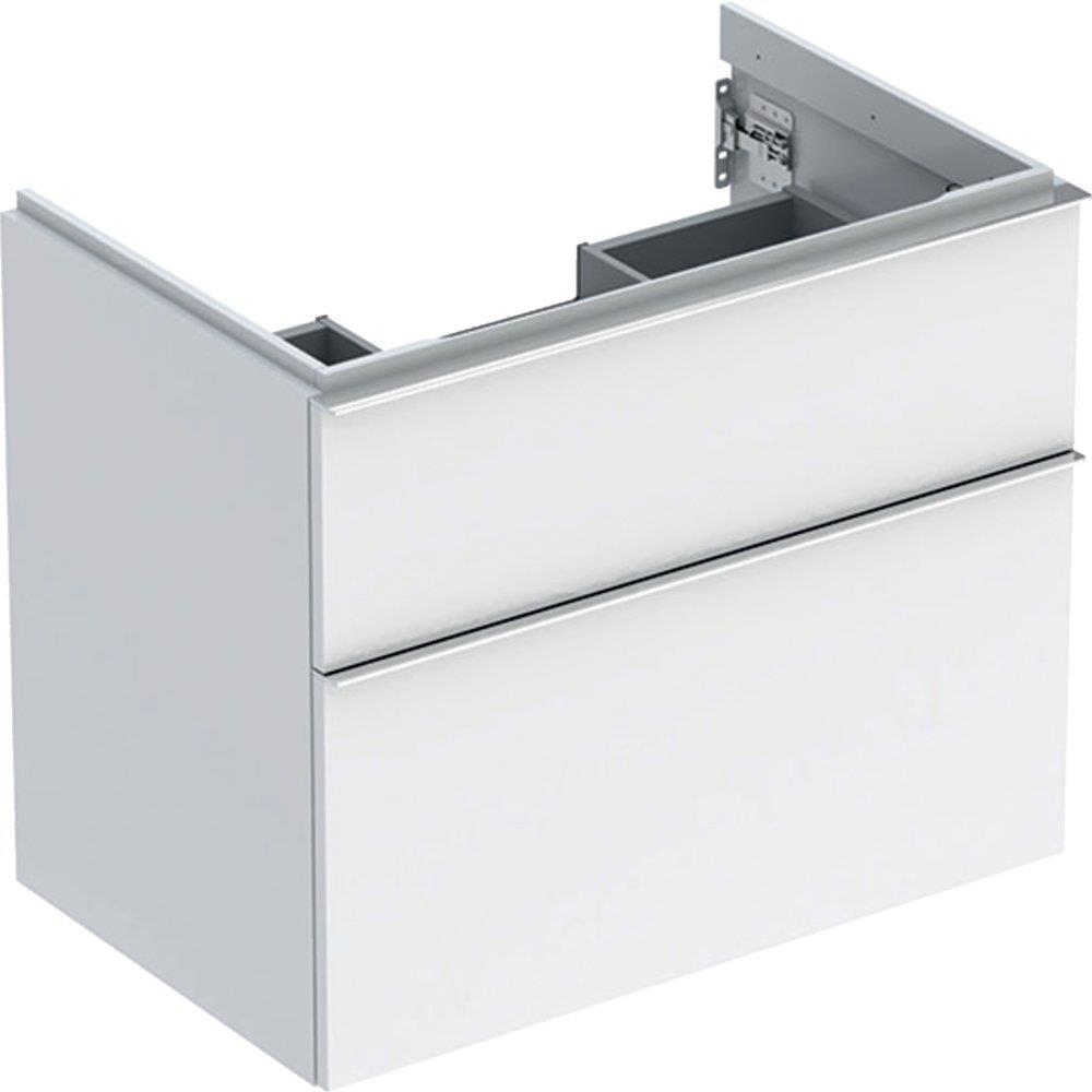 Geberit iCon Base Cabinet White High Gloss - 615 x 740 x 476 mm, 2 Drawers