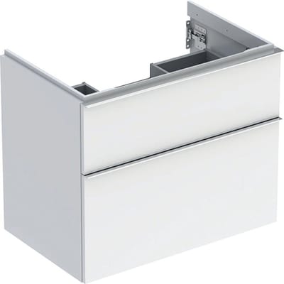 Geberit iCon Base Cabinet White High Gloss - 615 x 740 x 476 mm, 2 Drawers