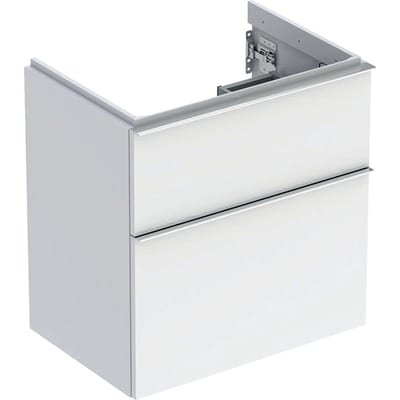 Geberit iCon Base Cabinet White High Gloss Compact - 615 x 592 x 416 mm, 2 Drawers