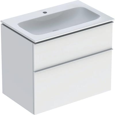 Geberit iCon Furniture Package Lacquered - 750 x 630 x 480mm, Matte White, 2 Drawers
