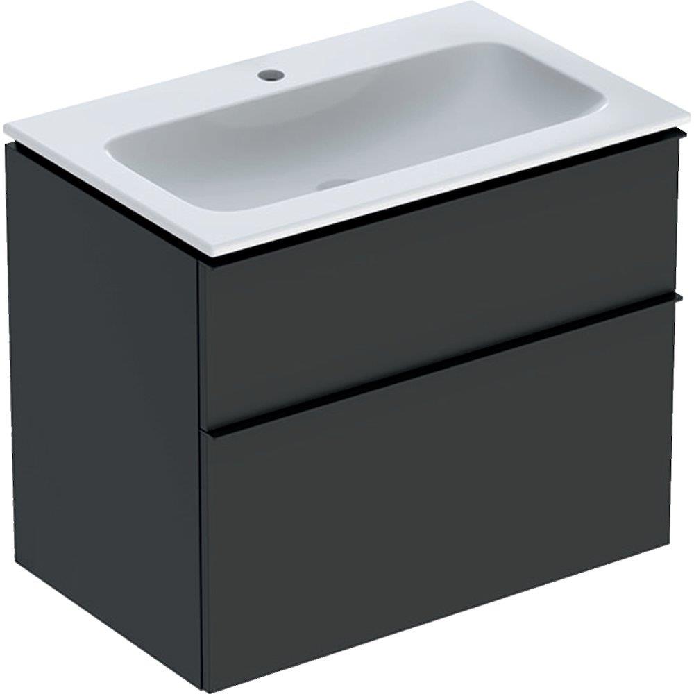 Geberit iCon Furniture package lava, 750x630x480mm, grey, 2 drawers