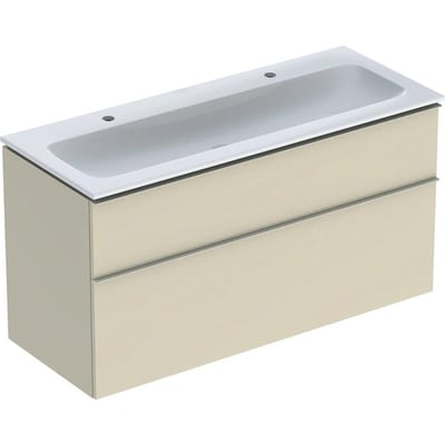 Geberit iCon Furniture package sand-grey high gloss - 1200x630x480mm, 2 drawers, 1 basin
