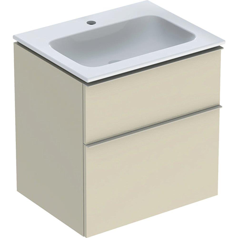 Geberit iCon Furniture Package Sand-Grey High Gloss - 600 x 630 x 480 mm, 2 Drawers