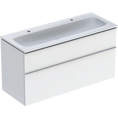 Geberit iCon furniture package white high-gloss lacquered - 1200x630x480mm, 2 drawers
