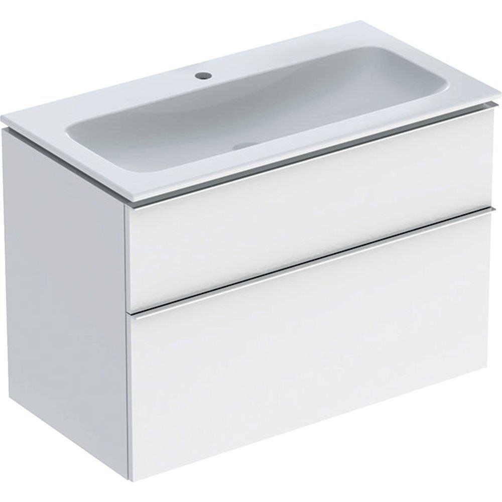Geberit iCon furniture pkg white gloss — 900×630×480 mm, lacquered, 2 drawers
