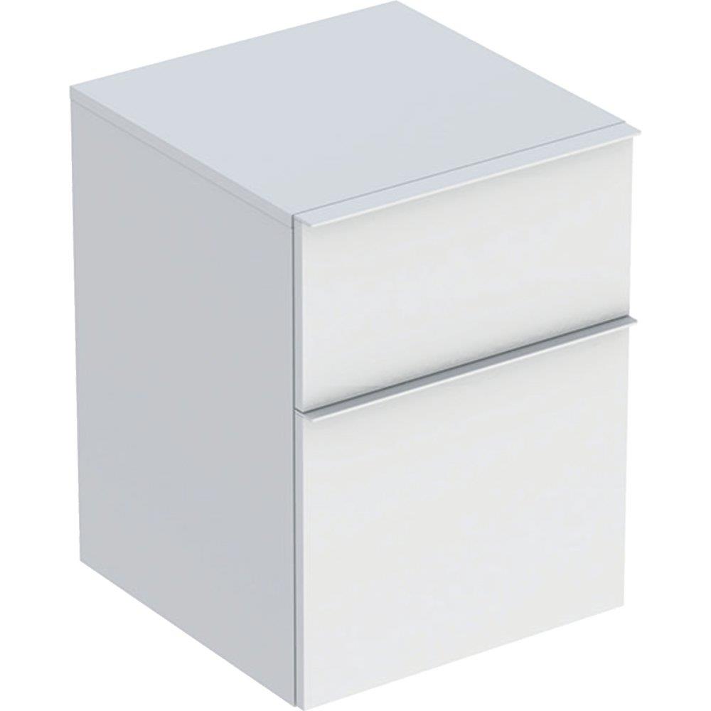 Geberit iCon Side Cabinet - 600 mm, lacquered, 450x476 mm, matt white, 2 drawers