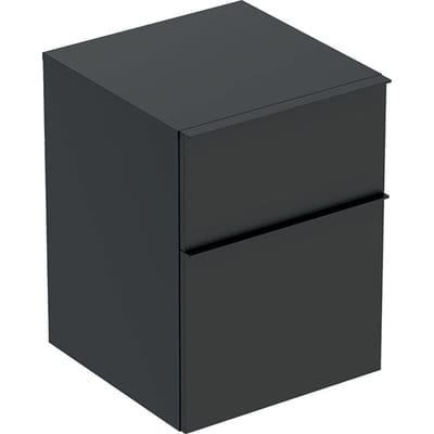 Geberit iCon Side Cabinet lava - 600mm, lacquered, 450mm, 476mm, grey, 2 drawers