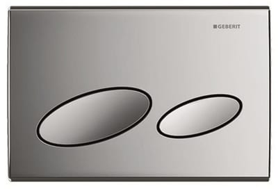 Geberit Kappa 20 Flush Plate - Top/Front, Chrome, Dual-Flush, Mechanical