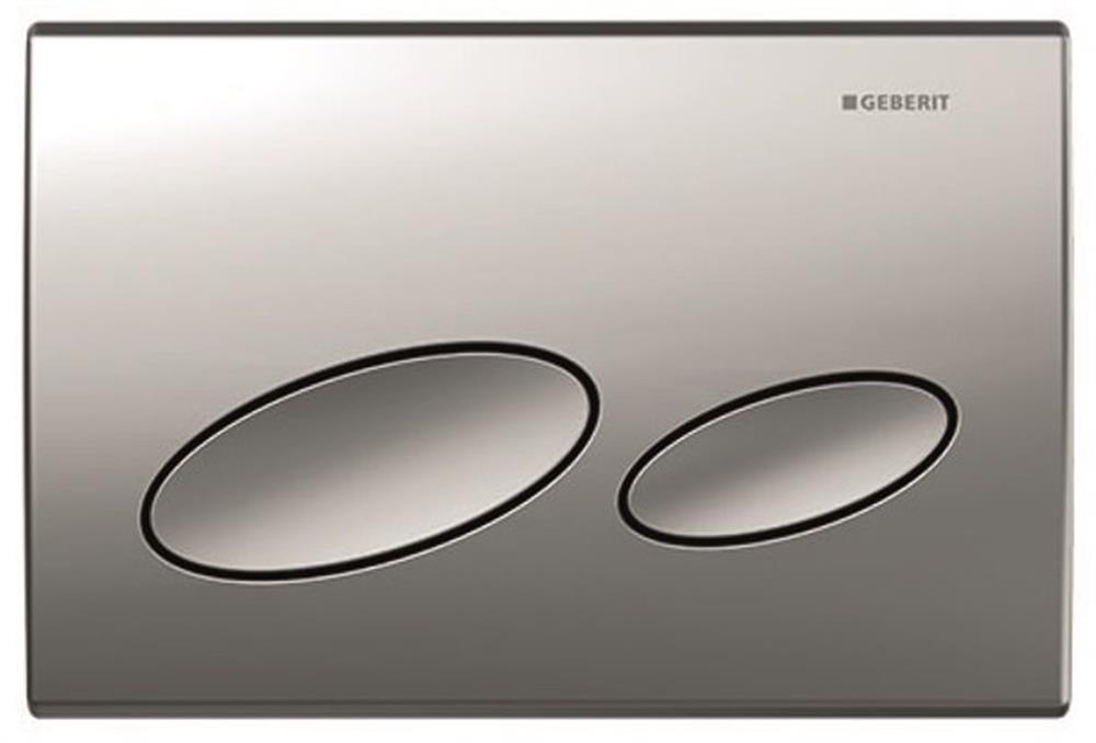 Geberit Kappa 20 Dual-Flush Actuator Plate Matte Chrome, Top/Front Actuation