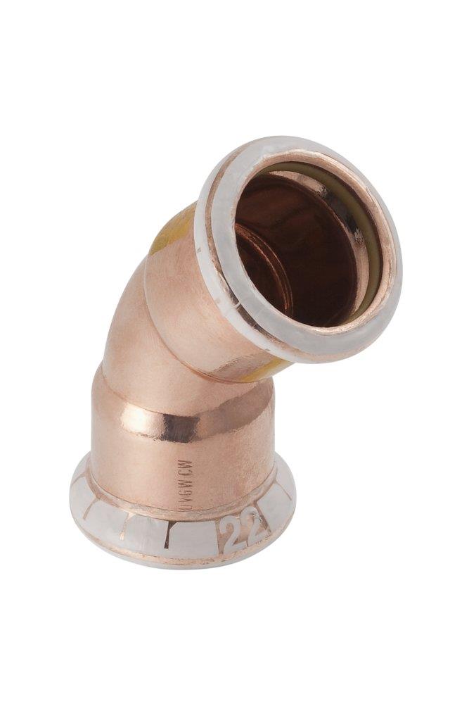 Geberit Mapress Bend - 22mm, 22mm, 45°, coupling/coupling