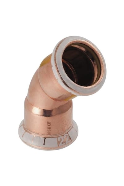 Geberit Mapress Bend - 28mm, 28mm, 45°, coupling/coupling