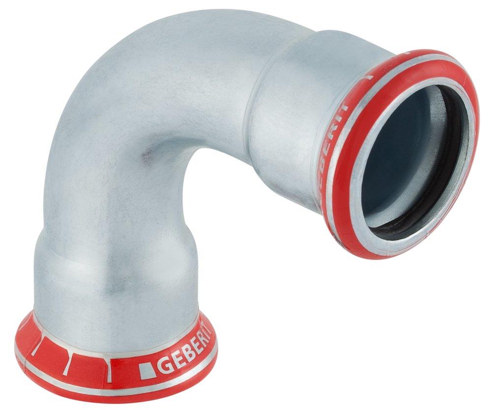 Geberit Mapress Bend - 88.9mm, 88.9mm, 90°, 185mm, FZ, coupling/coupling