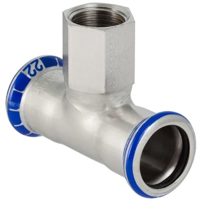 Geberit Mapress T-Piece with internal thread - 15mm, 15mm, 1/2", 2PCS, coupling, coupling
