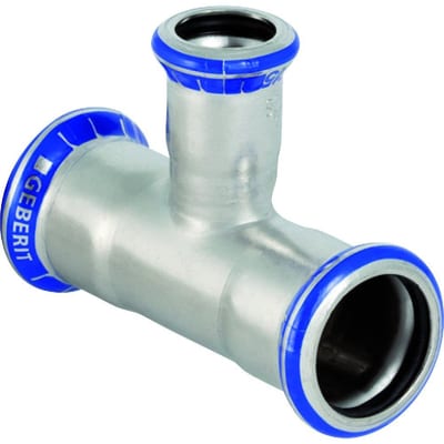 Geberit Mapress T-Piece with reduced branch - 88.9mm, 88.9mm, 76.1mm, 3PCS, coupling