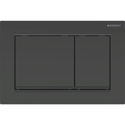 Geberit Omega 20 Dual-Flush Actuator Plate, Matte Black