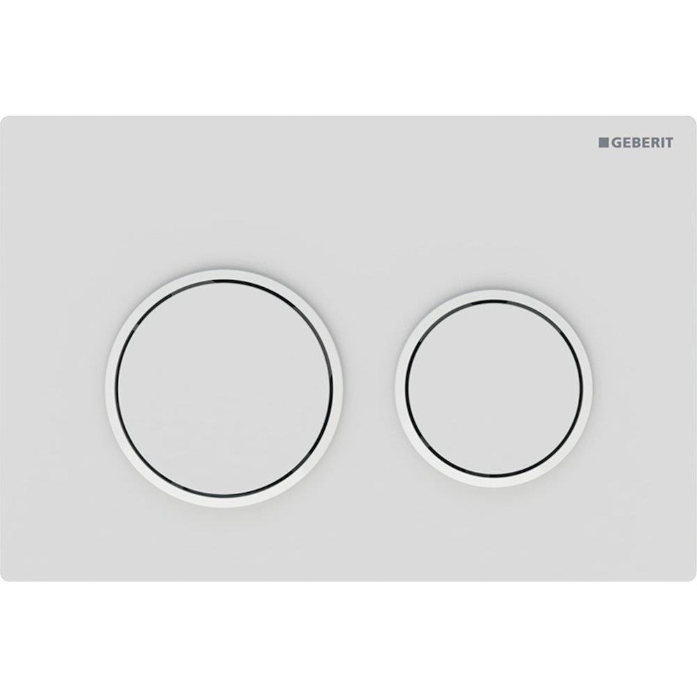 Geberit Omega 20 Dual-Flush Operating Plate - Top/front actuation, matte white