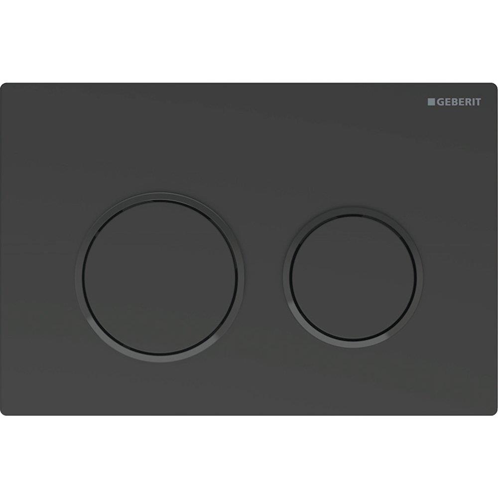 Geberit Omega 20 Operating Plate - Top/Front, Matte Black, Dual-Flush, Mechanical