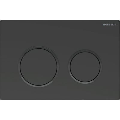Geberit Omega 20 Operating Plate - Top/Front, Matte Black, Dual-Flush, Mechanical