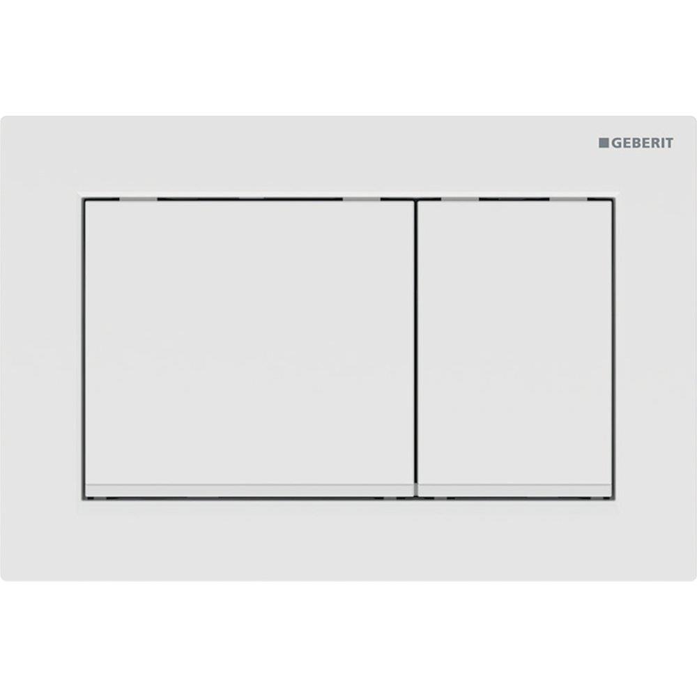 Geberit Omega 20 Operating Plate - Top/front, white/matte white, dual-flush